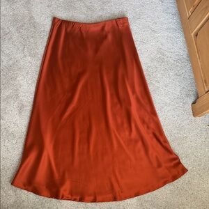 Zeagoo Rust Maxi Skirt